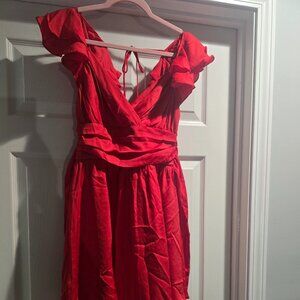 Hello Molly junior girls red satin dress
